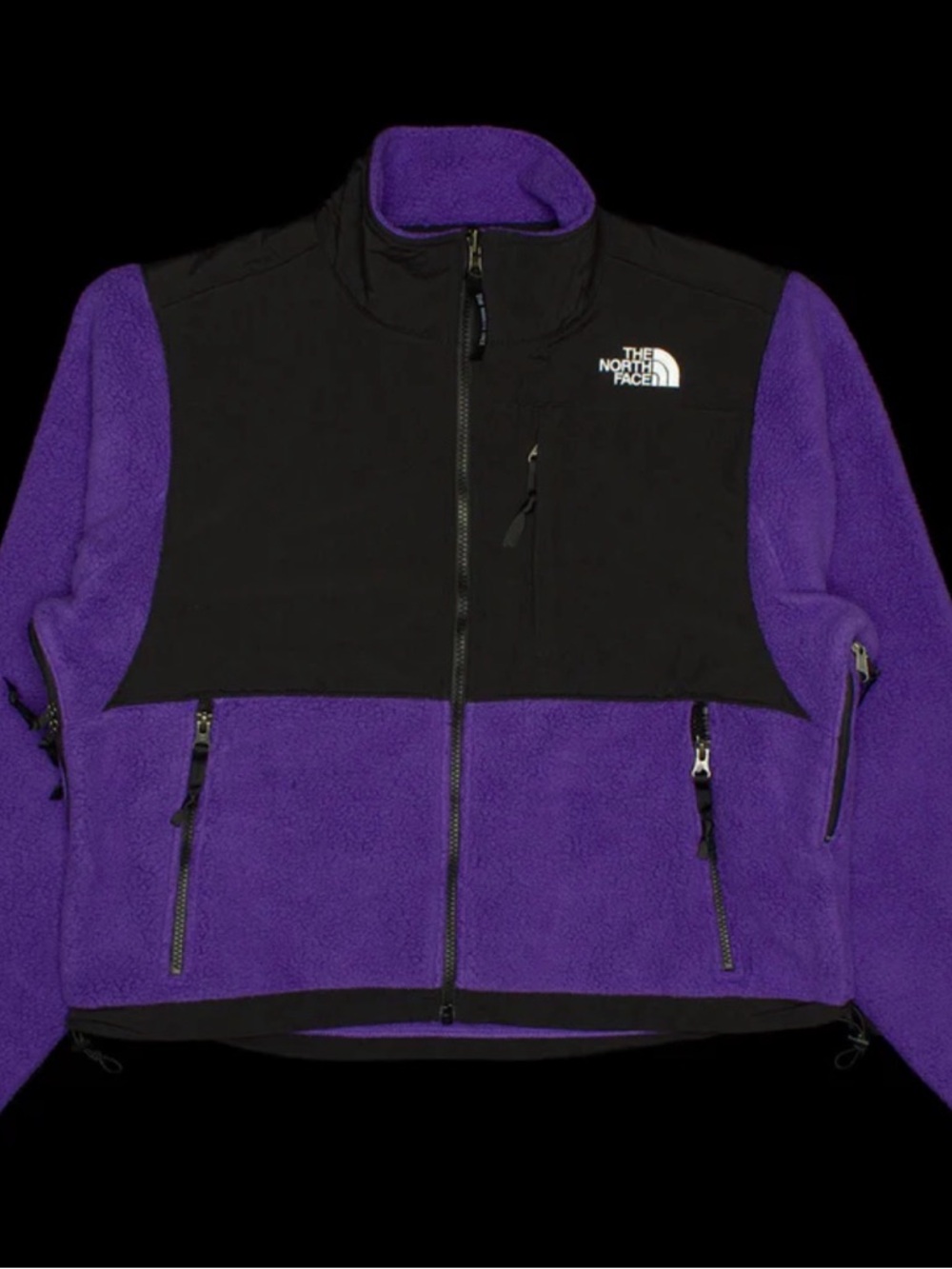 Vintage 90’s North Face Denali Blk & Purple Fleece Men’s Med Jacket